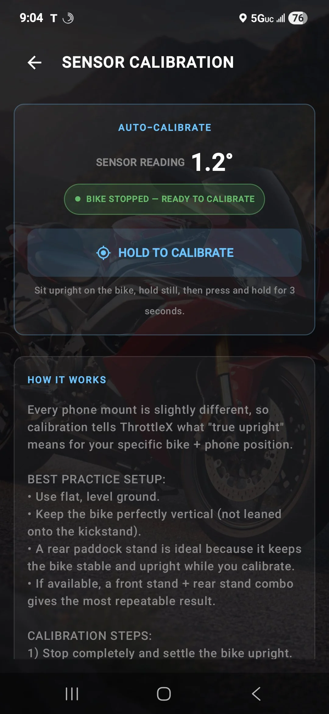 ThrottleX Sensor Calibration