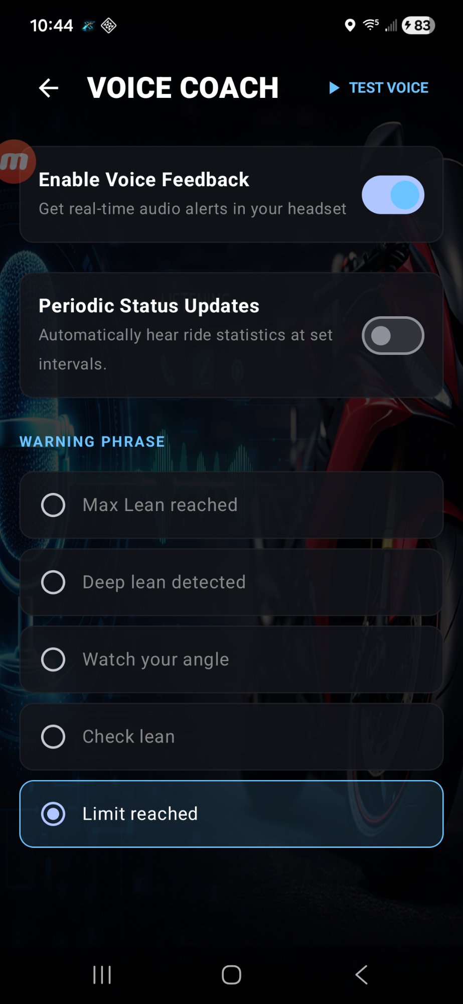 ThrottleX Voice Coach