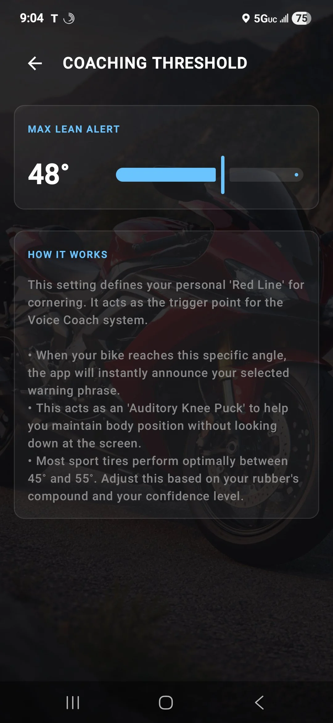 ThrottleX Max Lean Threshold
