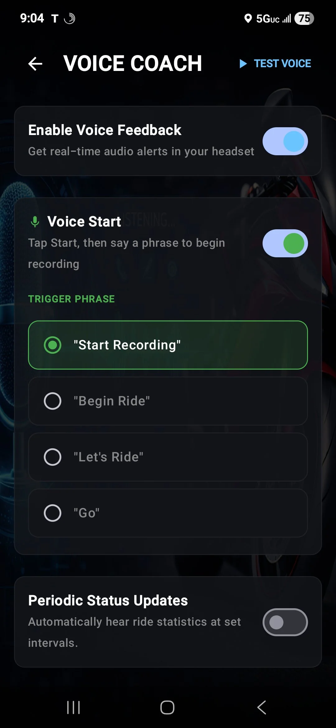 ThrottleX Voice Coach and Voice Start